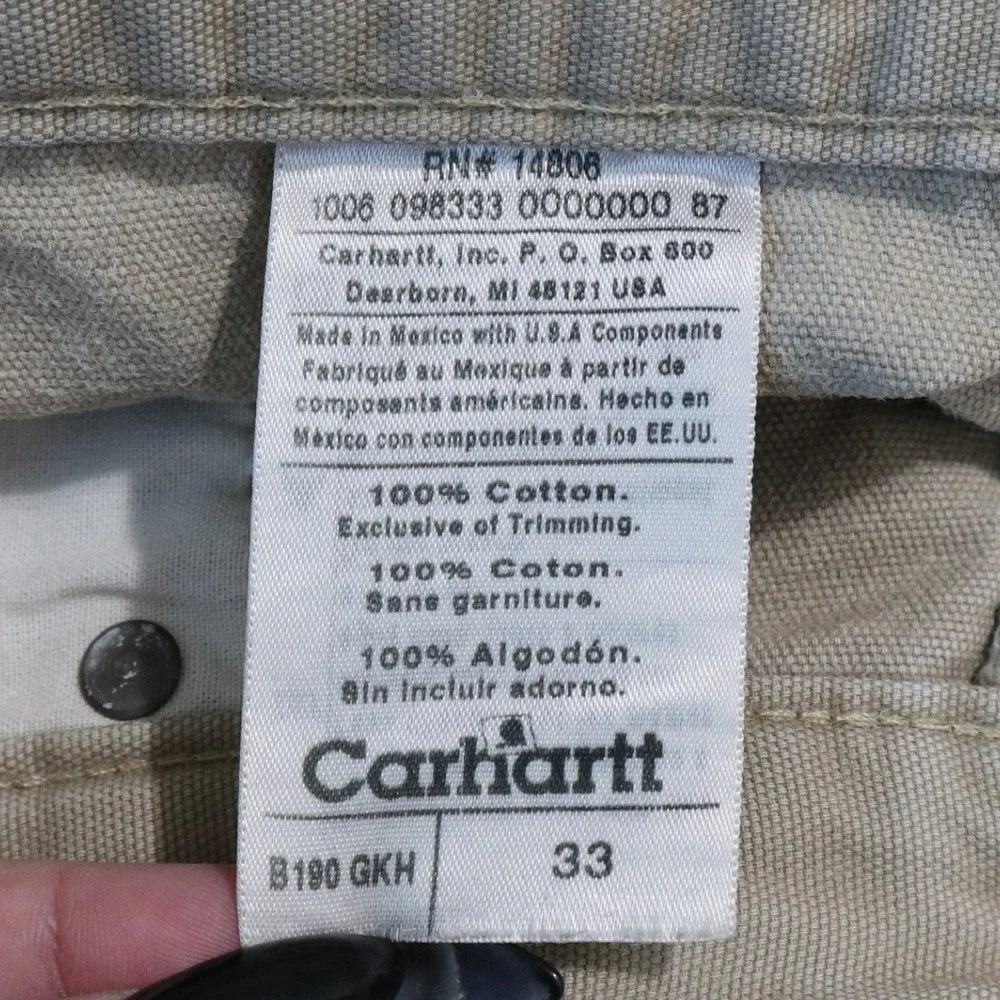 Vintage Y2K Carhartt Carpenter‎ Shorts 33 Distressed Thrashed Utility Workwear